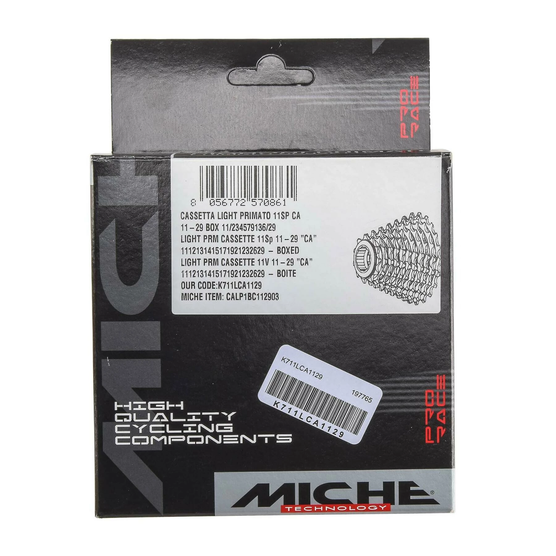 Cassette Miche Light Primato Campagnolo 11 V (12-29) 6 Cassette Miche Light Primato Campagnolo 11 V (12-29) – Image 4