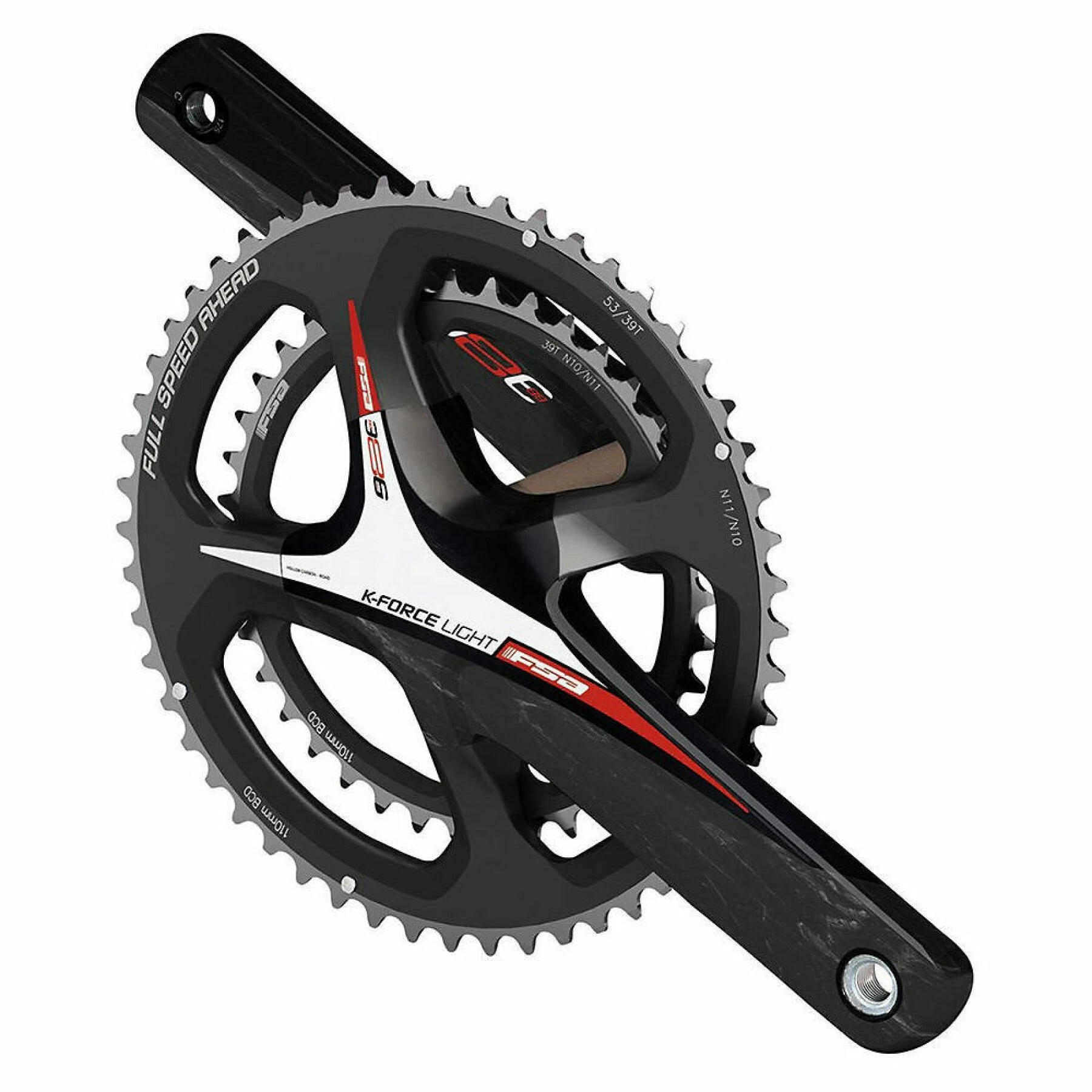 Pédalier Double FSA K-Force ABS 53x39T 3 Pédalier Double FSA K-Force ABS 53x39T